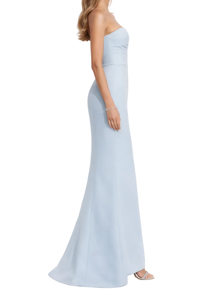 Amsale Sonia Strapless Faille Column Dress