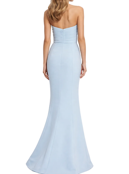 Amsale Sonia Strapless Faille Column Dress