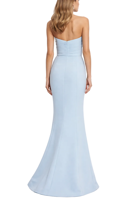 Amsale Sonia Strapless Faille Column Dress