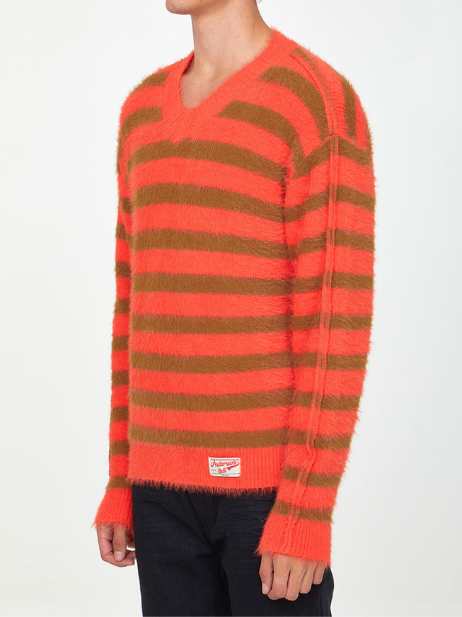 Andersson Bell Orange And Beige Striped Jumper - Ellie Belle