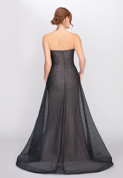 Anne Barge Crosby Organza Strapless Gown