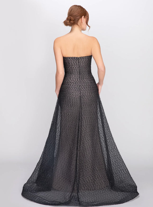 Anne Barge Crosby Organza Strapless Gown