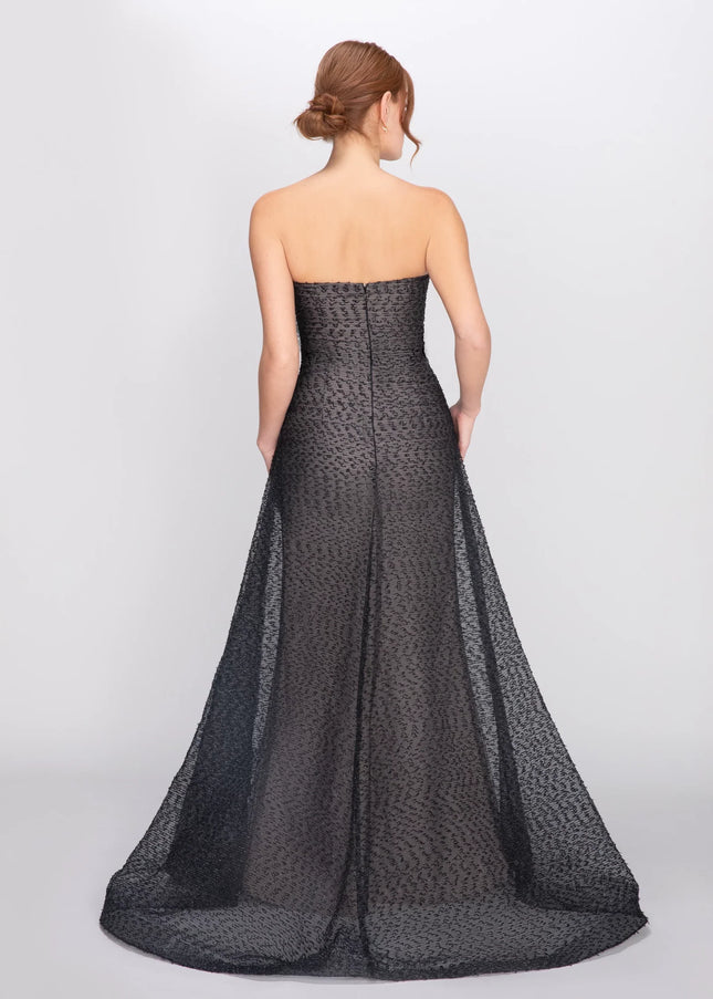 Anne Barge Crosby Organza Strapless Gown