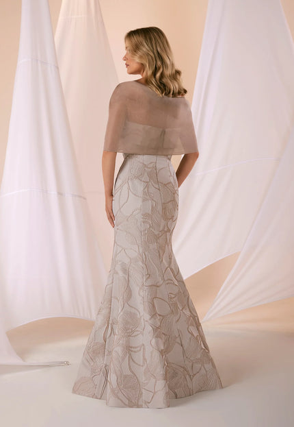 Anne Barge Annalise Jacquard Strapless A-Line Gown