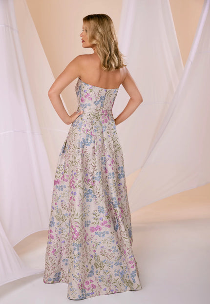 Anne Barge Annalise Jacquard Strapless A-Line Gown