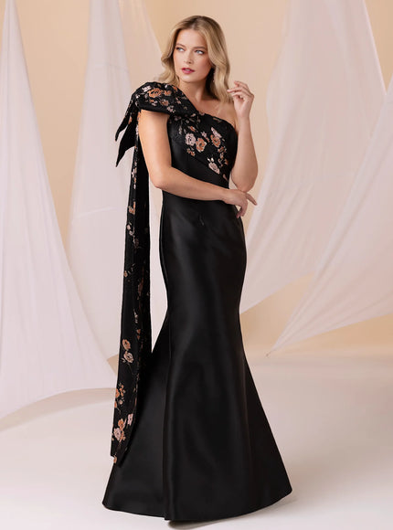 Anne Barge Hollis Mikado Gown with Detachable Bow