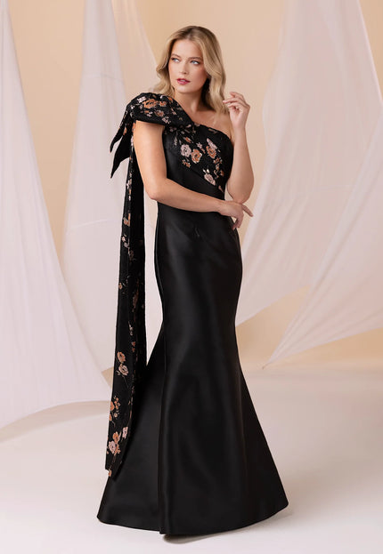 Anne Barge Hollis Mikado Gown with Detachable Bow
