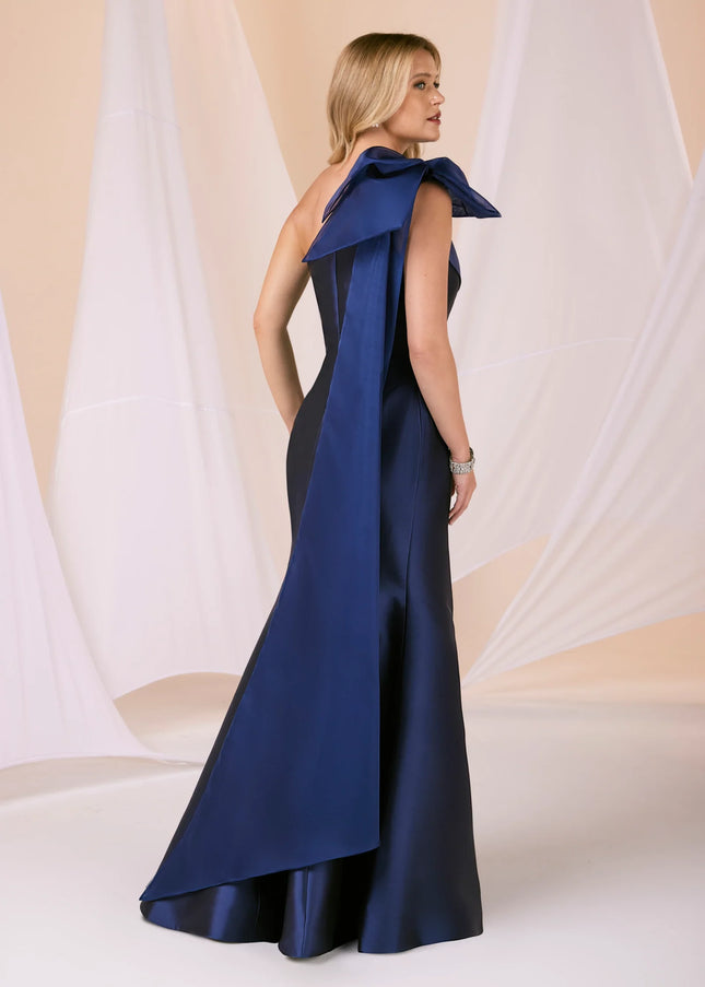 Anne Barge Jensen Trumpet Gown with Organza Bow