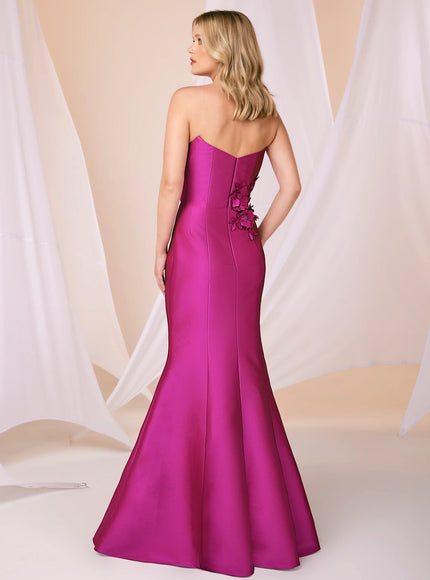 Anne Barge Sutton Stretch Gown with Floral Appliqués