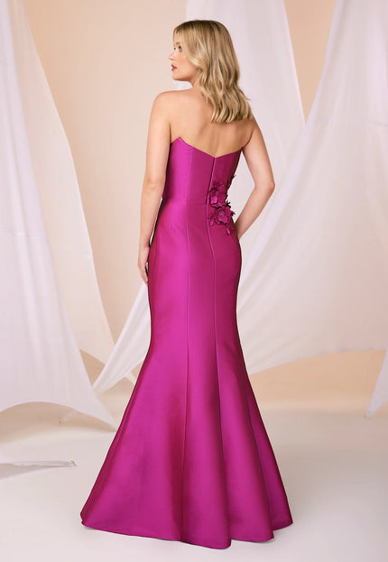 Anne Barge Sutton Stretch Gown with Floral Appliqués