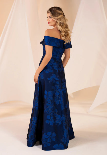 Anne Barge Jules Draped Neck A-Line Evening Gown
