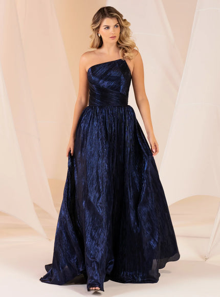 Anne Barge Scout Asymmetric A-Line Evening Gown
