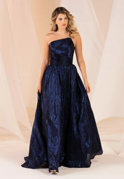 Anne Barge Scout Asymmetric A-Line Evening Gown