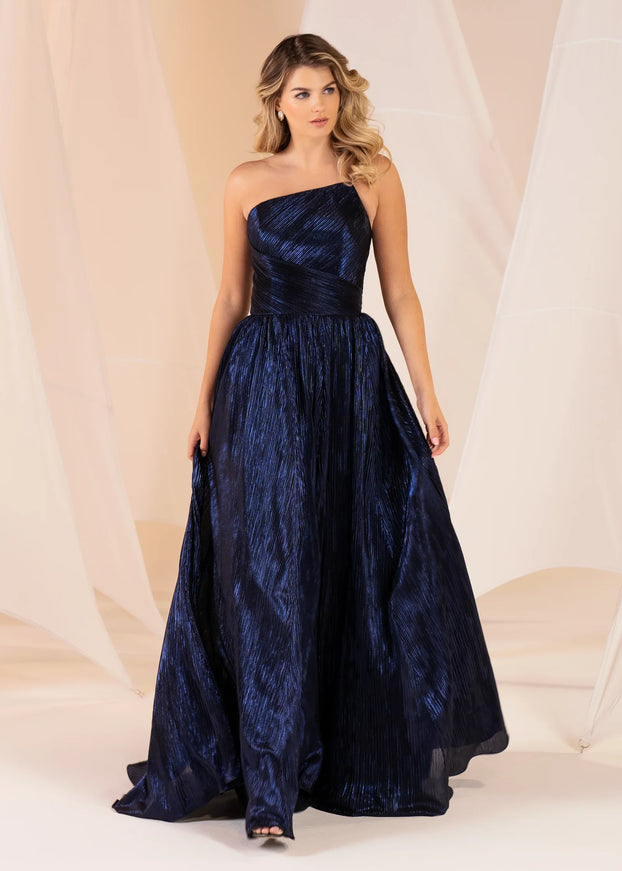 Anne Barge Scout Asymmetric A-Line Evening Gown