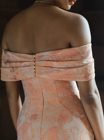 Anne Barge Wyndmoor Jacquard A-Line Evening Gown