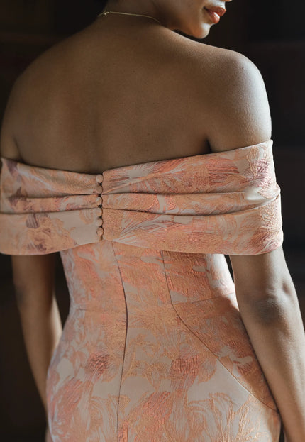 Anne Barge Wyndmoor Jacquard A-Line Evening Gown