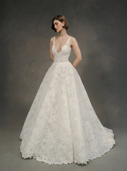 Anne Barge Benson Embroidered Lace Wedding Gown