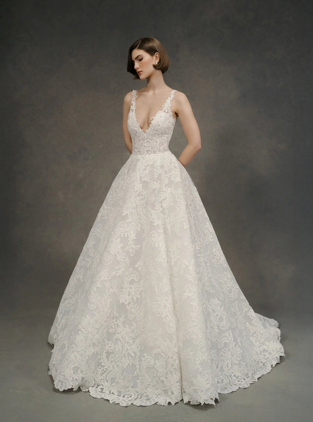 Anne Barge Benson Embroidered Lace Wedding Gown