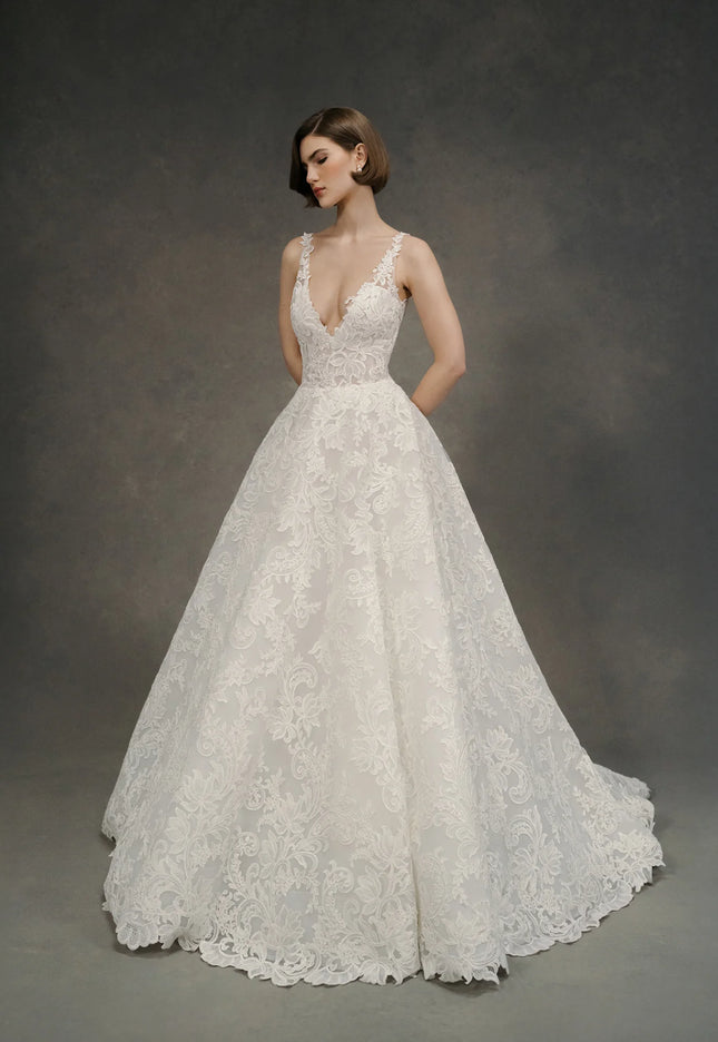 Anne Barge Benson Embroidered Lace Wedding Gown