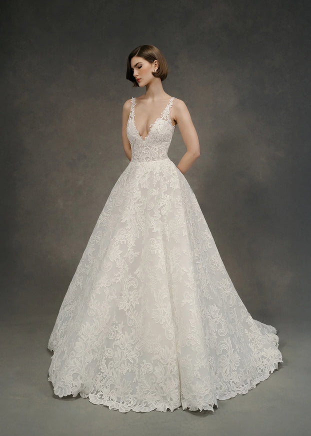 Anne Barge Benson Embroidered Lace Wedding Gown
