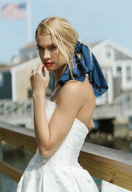 Anne Barge Darling Mikado Strapless Wedding Gown