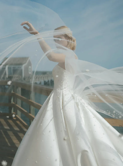 Anne Barge Darling Mikado Strapless Wedding Gown