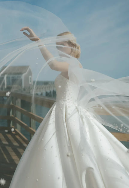 Anne Barge Darling Mikado Strapless Wedding Gown