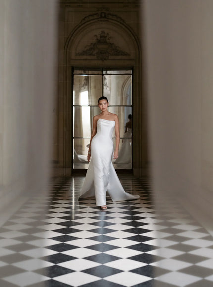Anne Barge Rodgers Mikado Scuba Wedding Gown