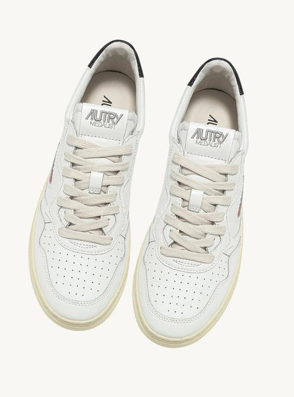 Autry Medalist Men's Sneakers White with Black Detail - Ellie Belle