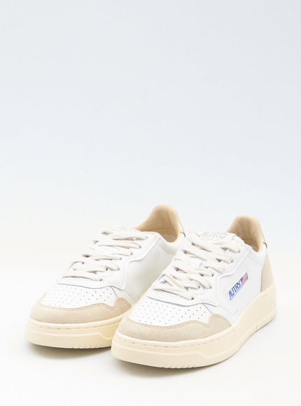 Autry Medalist Sneakers in White-Beige Tone - Ellie Belle