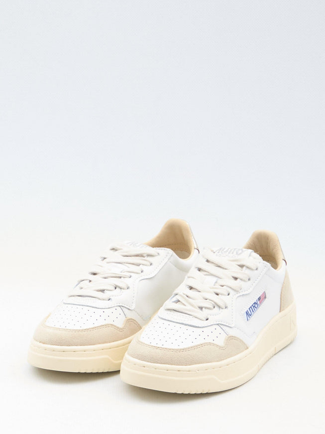 Autry Medalist Sneakers in White-Beige Tone - Ellie Belle