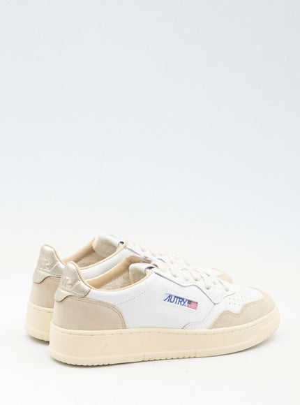 Autry Medalist Sneakers in White-Beige Tone - Ellie Belle