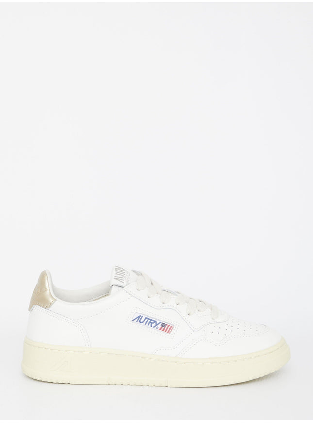 Autry Medalist White And Gold Sneakers - Ellie Belle