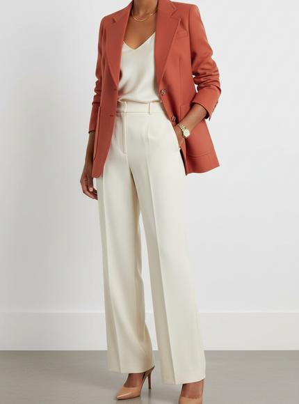 Prada Terracotta Wool Blazer for Women