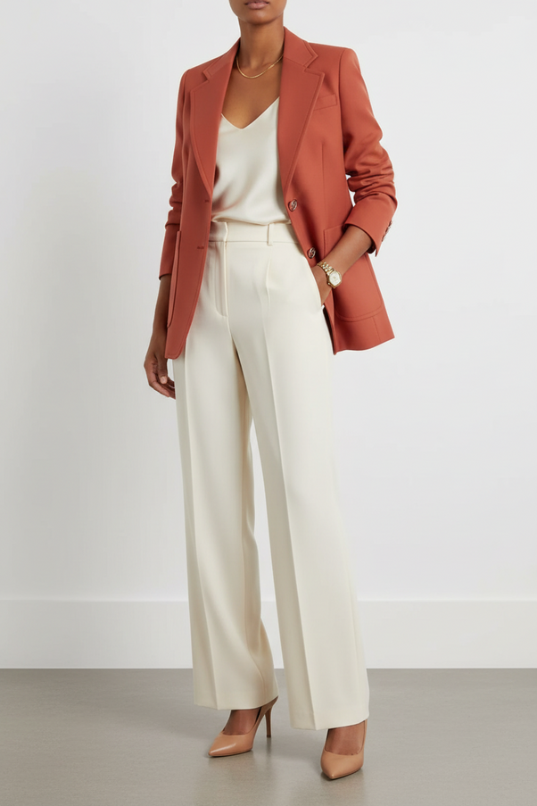 Prada Terracotta Wool Blazer for Women