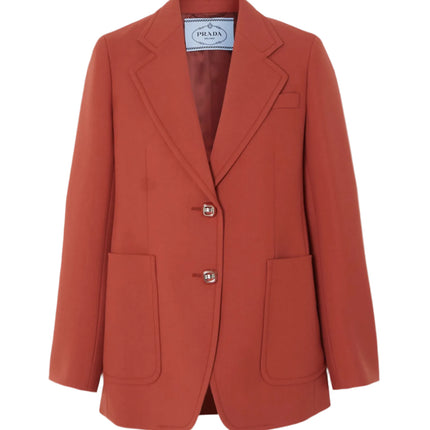Prada Terracotta Wool Blazer for Women