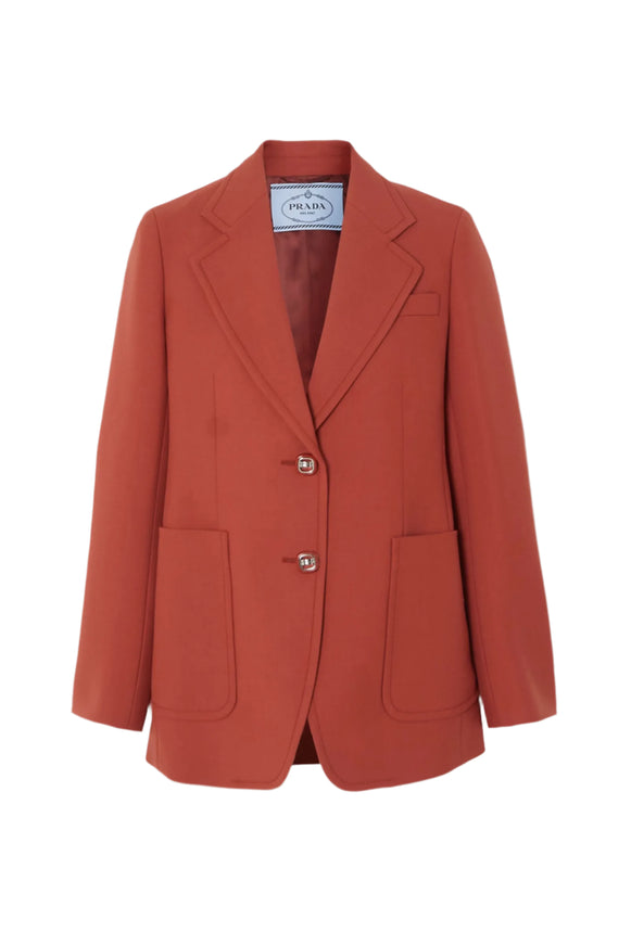 Prada Terracotta Wool Blazer for Women