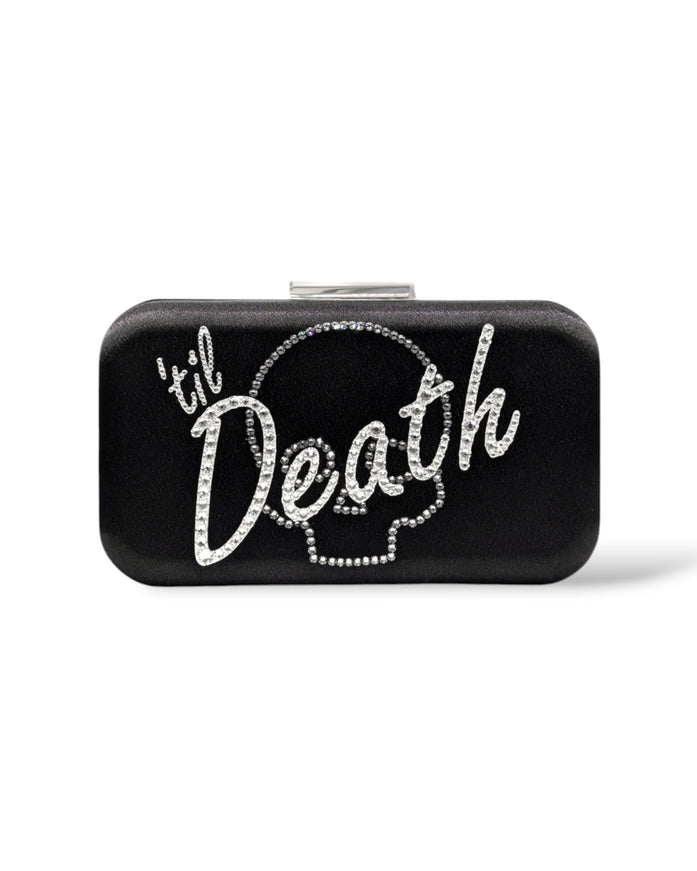 Arriel Taub Raven "Til Death" Crystal Clutch