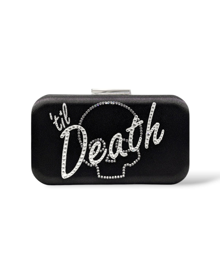 Arriel Taub Raven "Til Death" Crystal Clutch