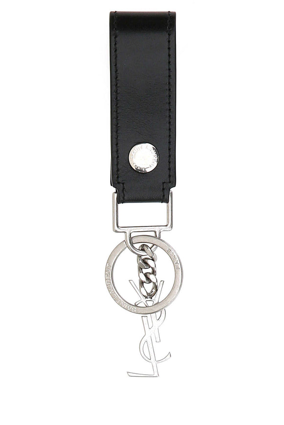 Saint Laurent Monogram Leather Keyring