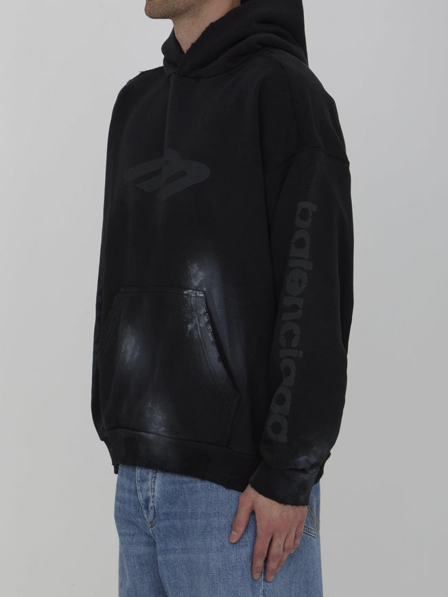 Balenciaga 3B Stencil Hoodie In Black - Ellie Belle