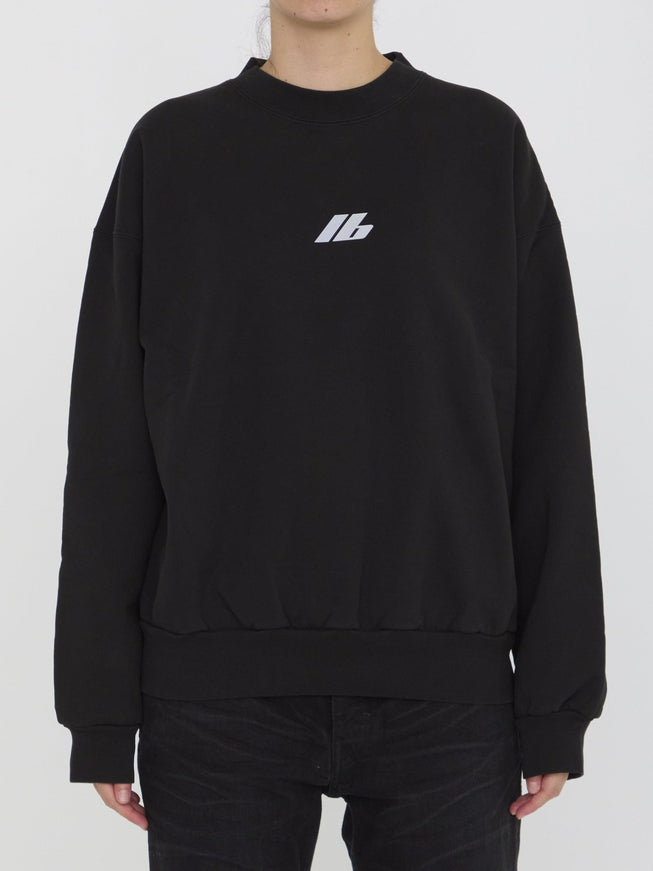 Balenciaga Activewear Sweatshirt in Black - Ellie Belle