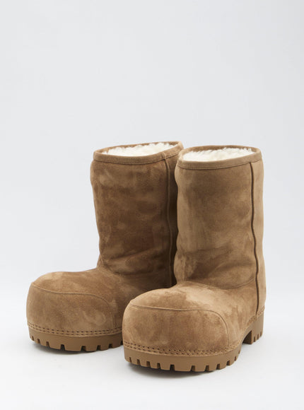 Balenciaga Alaska Fur Low Boots - Ellie Belle