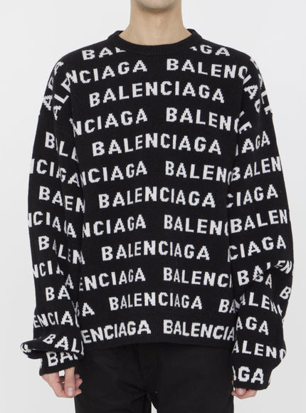 Balenciaga Allover Logo Sweater - Ellie Belle