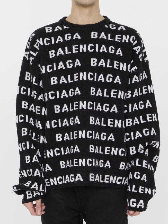 Balenciaga Allover Logo Sweater - Ellie Belle