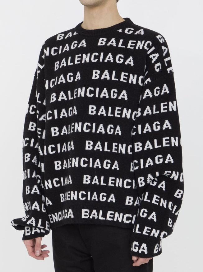 Balenciaga Allover Logo Sweater - Ellie Belle