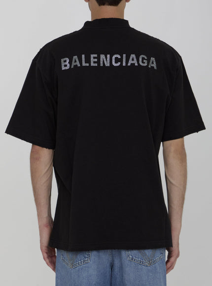 Balenciaga Back Logo T-shirt In Black - Ellie Belle