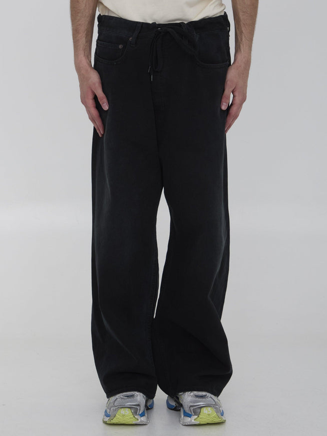 Balenciaga Baggy Jeans In Black - Ellie Belle