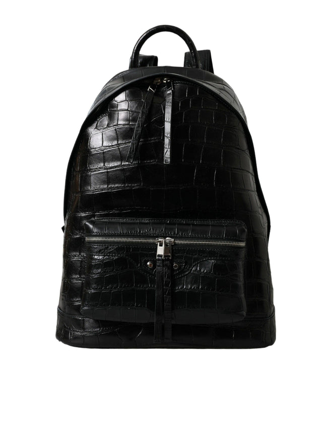Balenciaga Black Alligator Skin Luxury Backpack - Ellie Belle