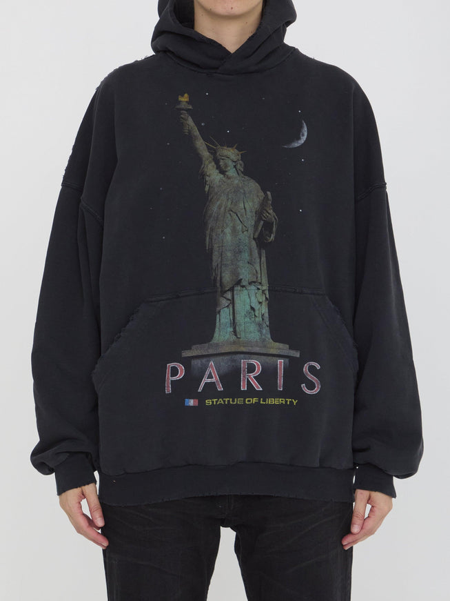 Balenciaga Black Paris Liberty Hoodie - Ellie Belle